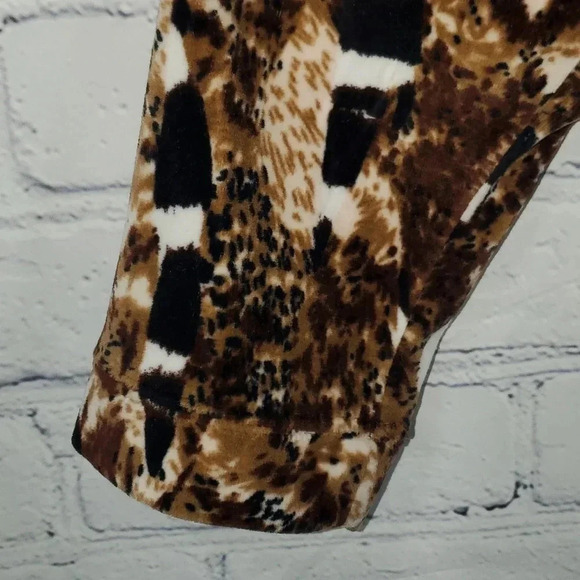 Mirror Image Animal Print Full Zip Stretch w Pockets Jacket Womens Size L - Picture 7 of 9